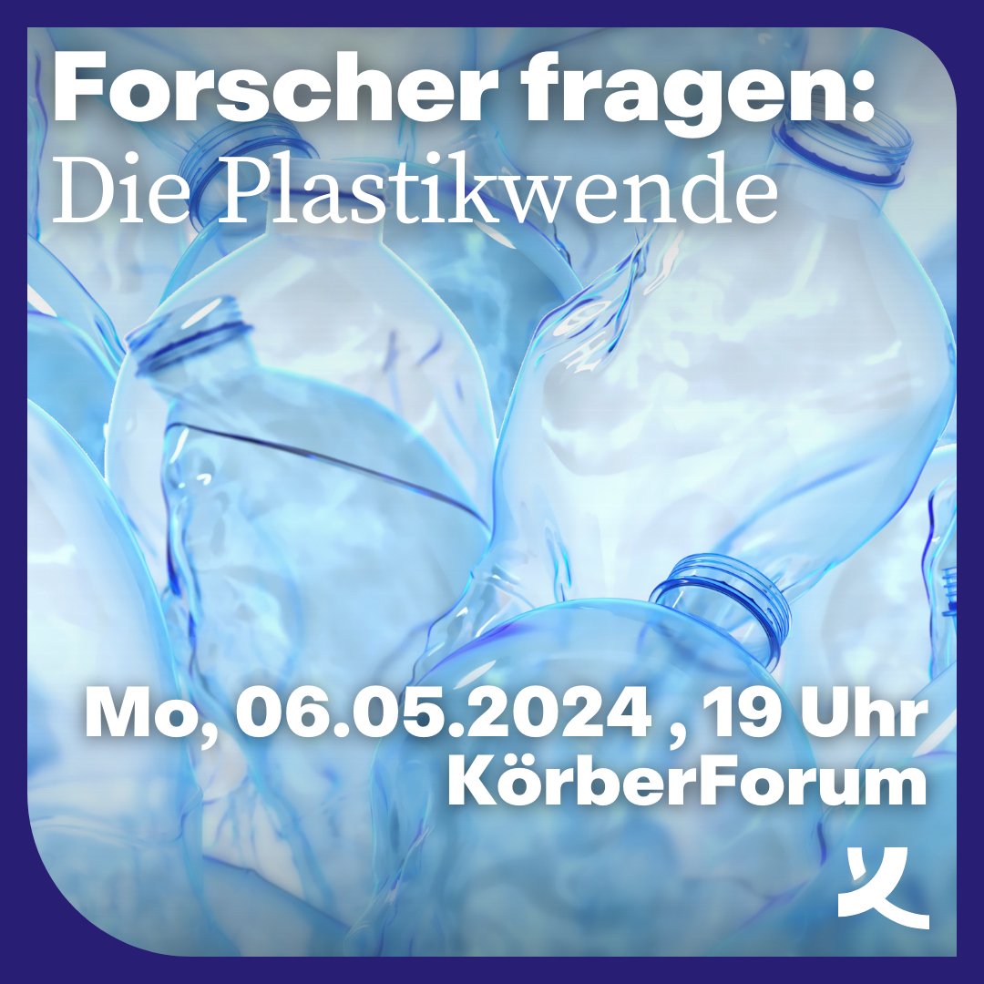 ⚠️ Plastikmüll ist eine der größten Gefahren für unseren Planeten!

♻️ Manuel Häußler hat eine vollständig recycelbare Alternative zu Polyethylen entwickelt. Kann sie die Müllverschmutzung stoppen? 

❗ Livestream vormerken: 👉 koerber-stiftung.de/veranstaltunge…

🤝 <a href="/KoerberScience/">KoerberScience</a>