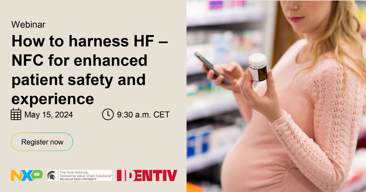Webinar alert🚨 Join us on May 15th with @IdentivInc & The Axia Institute - @michiganstateu to learn about HF-NFC solutions and how to seamlessly integrate them to enhance patient #safety and experience 🚀 Register now! 👇 okt.to/wx0Zvy