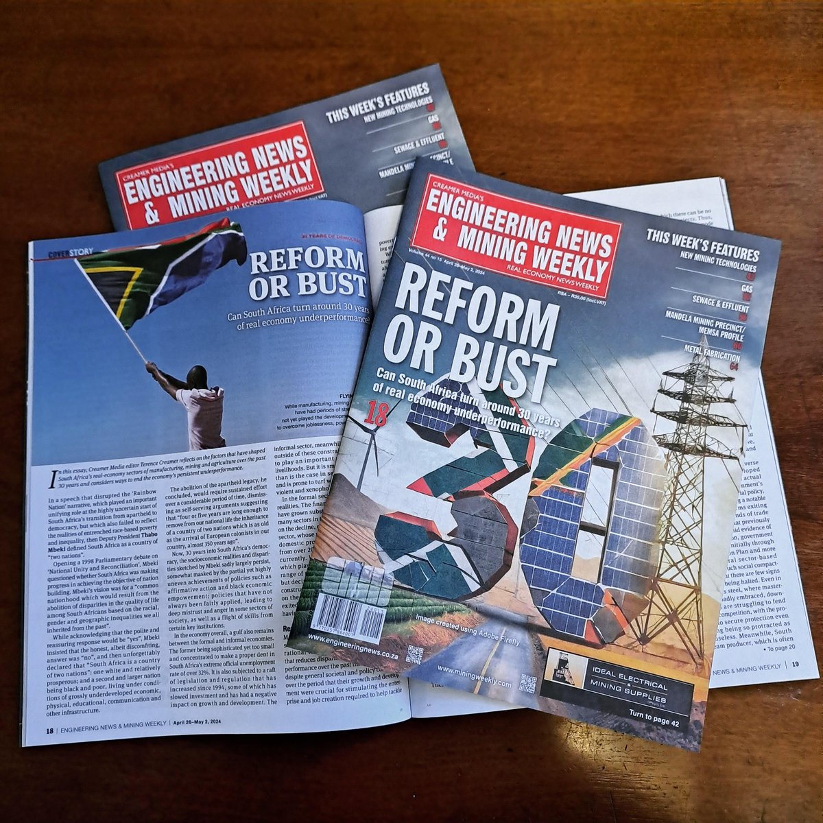 Discover solutions for enhancing South Africa's economy in the latest @EngNewsZA & @MiningWeekly. Features include New Mining Tech, Gas & Effluent systems, a deep dive into Mandela Mining Precinct/MEMSA, and Metal Fabrication. #EngineeringNews #MiningWeekly #MiningSouthAfrica