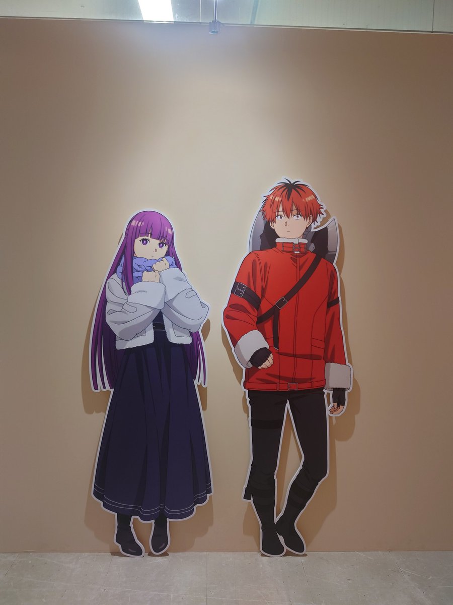 oomichiDro's tweet photo. フリーレン展に行って来ました
フリーレン達の等身大パネルやヒンメル像、指輪のシーンの再現などフリーレン達の旅路を辿る思いでした
撮影はできないですが映像による展示も大変良かった
アニメ2期も待ってます
#葬送のフリーレン https://t.co/DeYZXxVqFJ
