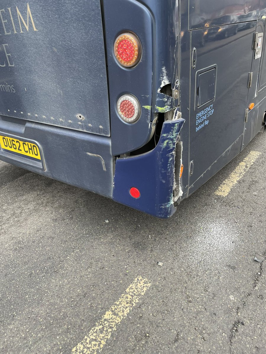 So when my bus finally turned up, I was literally just getting I t he cab, and another bus ran in the back of me. That’ll be me terminating here then! 🤦‍♀️🤦‍♀️