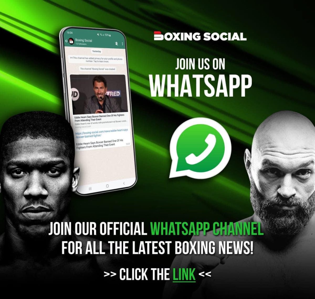 𝑱𝑶𝑰𝑵 𝑶𝑼𝑹 𝑾𝑯𝑨𝑻𝑺𝑨𝑷𝑷 📲✅ Click the link to join today 👉🏼 bit.ly/BoxingWhatsApp