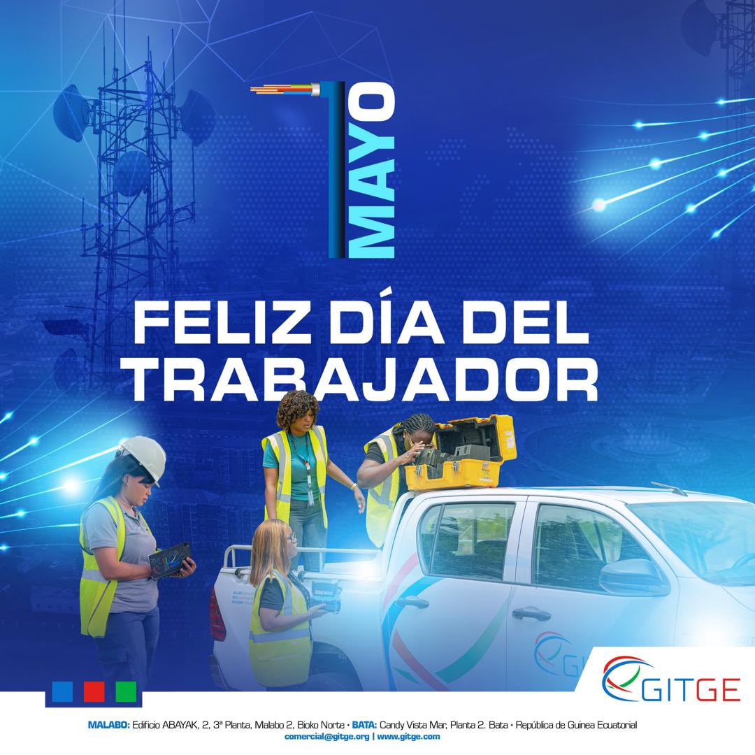 OscarOndoEG's tweet photo. En este Día del Trabajo, celebramos a todos nuestros empleados que día a día hacen posible que @GITGE1 siga creciendo y marcando la diferencia en el mundo digital. ¡Gracias por su dedicación y compromiso! #DíaDelTrabajo #gitge #guineaecuatorial🇬🇶 #guineaecuatorial https://t.co/HwXlPAefIU