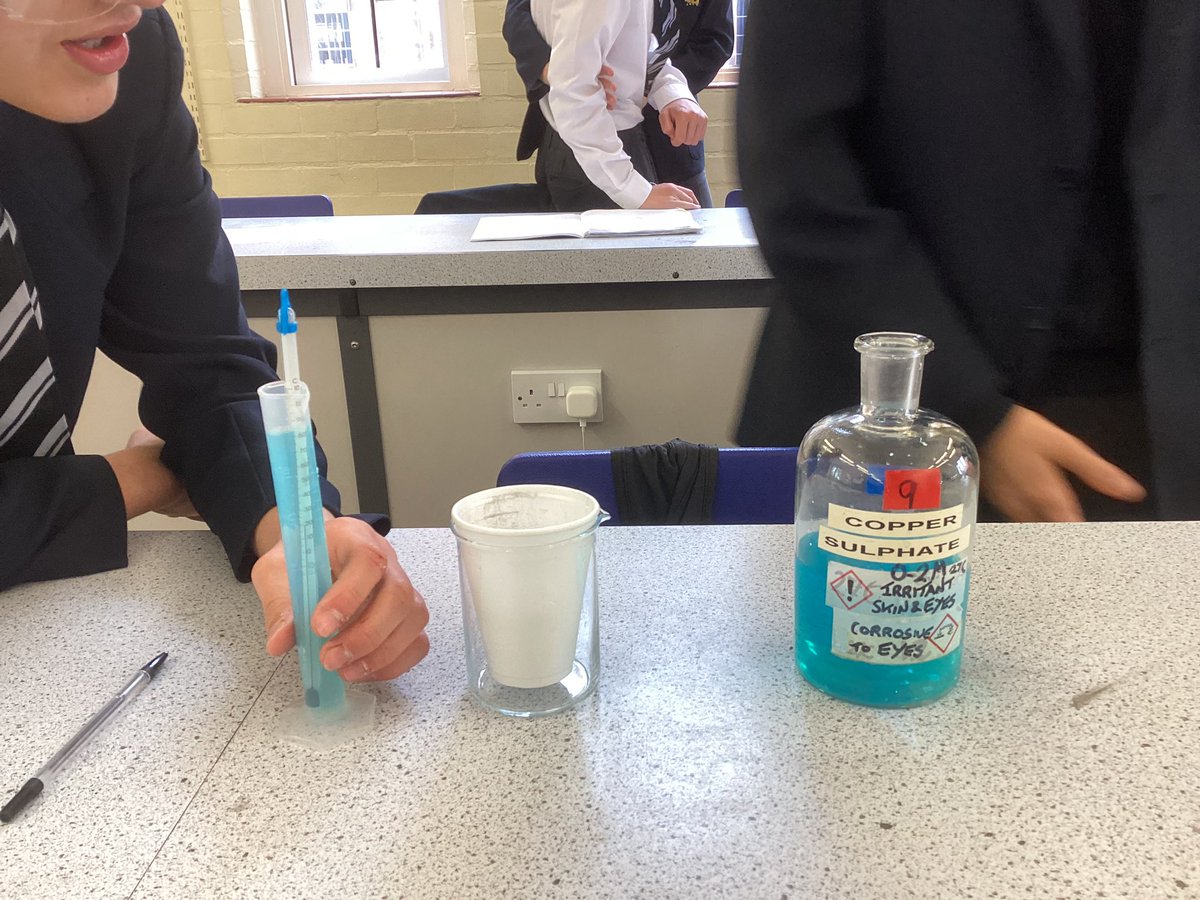 Y10 are investigating the reactivity of zinc through energy changes. Specifically looking at the language of experiments and data, validity, accuracy, precision, repeatability and reproducibility. #boltonchem