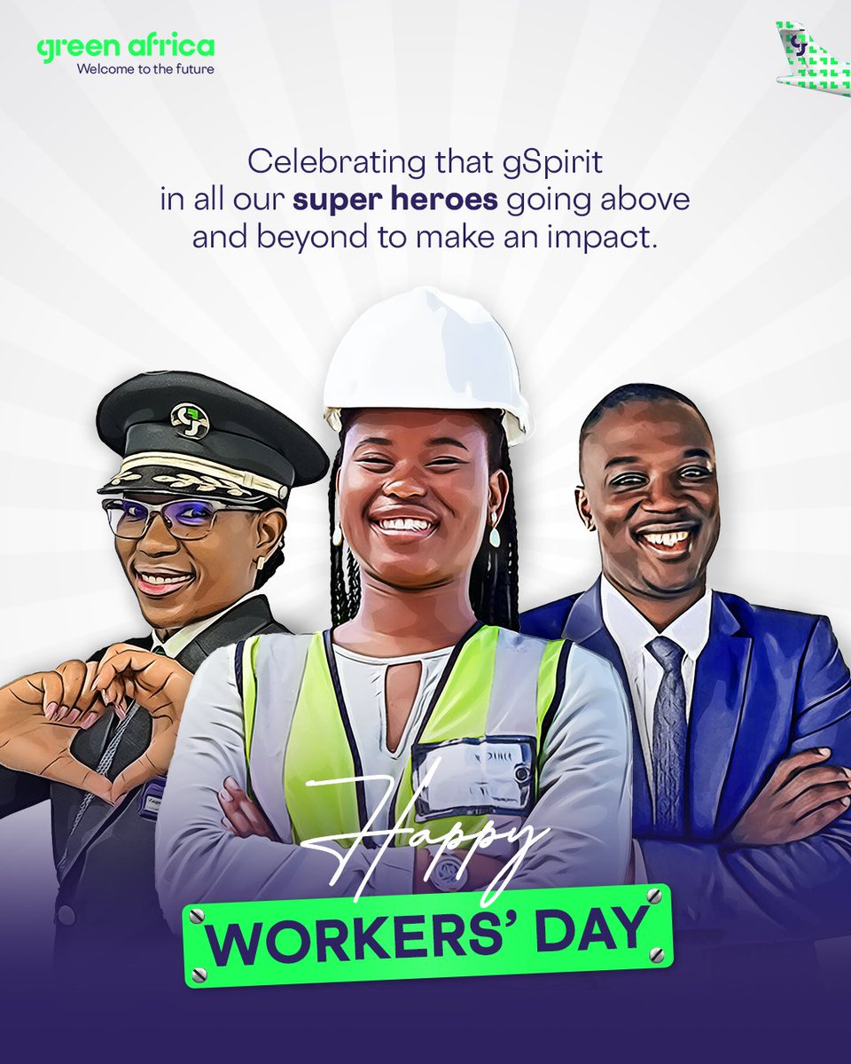 Happy Workers' Day from all of us at Green Africa #GreenAfrica #gSpirit #SuperHeroes