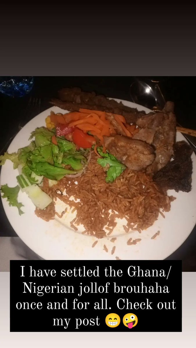 I have settled this Ghana/Nigerian Jollof brouhaha once and for all. You have to check out my post on IG or FB though 
#ghanajollof #Nigerianjollof