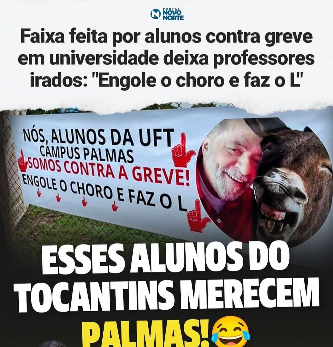 Votaram no corrupto pra isso mesmo. Greve pra tirar onda? Lula veio salvar o Brasile que voltou a 😀 😀 😀