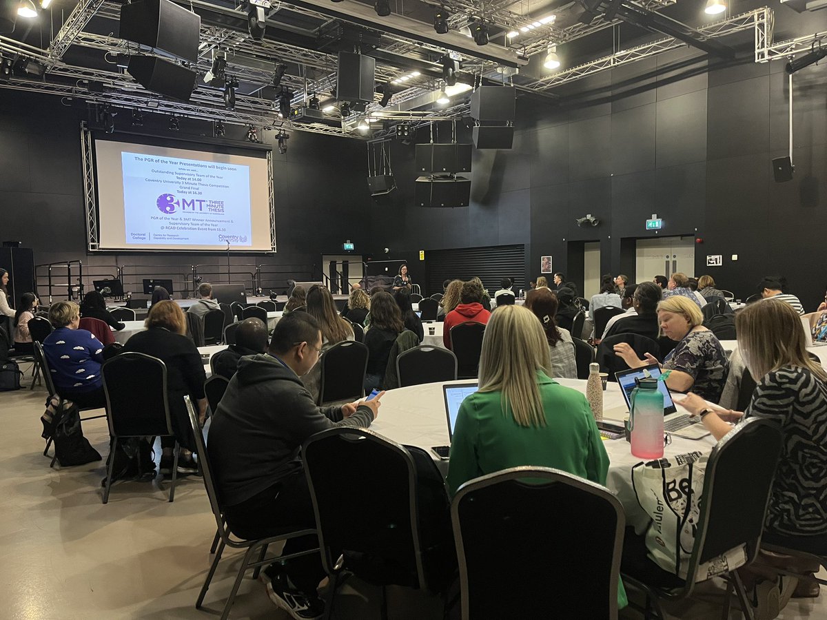 You will find us at the Research Capability and Development Conference today!🙌
 
Organised by @CU_ReCap, awards ceremonies, networking & presentations await as we celebrate the achievements of our #postgraduate researchers 🎓
 
Stay tuned 🧵💥 #CovUniRCAD