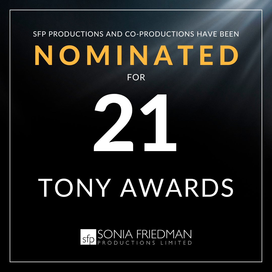 Congratulations to all Tony Award nominees in all categories. We are hugely proud of every person we have worked with onstage and off across all our Broadway productions and co-productions over the past year.

@MerrilyOnBway @stereobway @patriotsbway