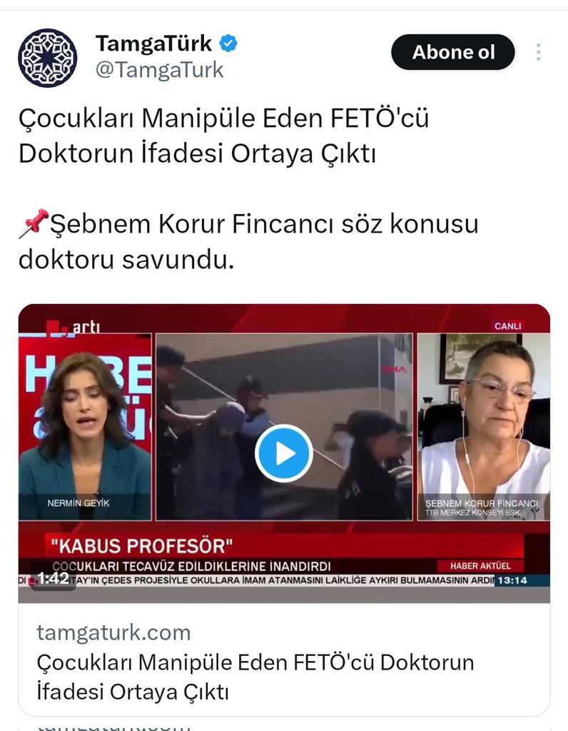 Bu kadın çocuklara ketamin verip babası tarafından tecavüze uğradığına inandıran ve bu şekilde beynini yıkadığı çocukları ailelerine karşı kullanan doktor Salih Zoroğlu'na da destek vermişti hatırlarsanız.