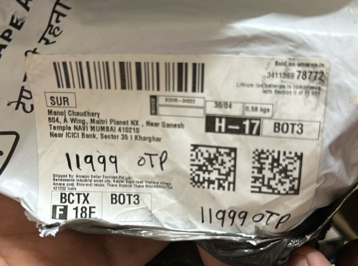 AuditorAviation's tweet photo. @amazonIN tracking number https://t.co/SZIuDGWsnF