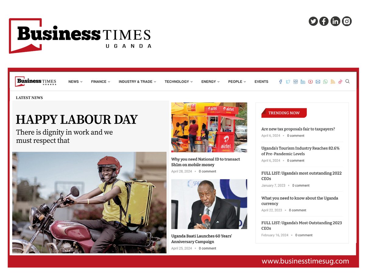 This Labour Day, we salute the entrepreneurial heroes, visionaries, and innovators whose hard work and determination fuel economic growth and inspire others to follow their dreams. #LabourDay2024 #BusinessTimesUG
