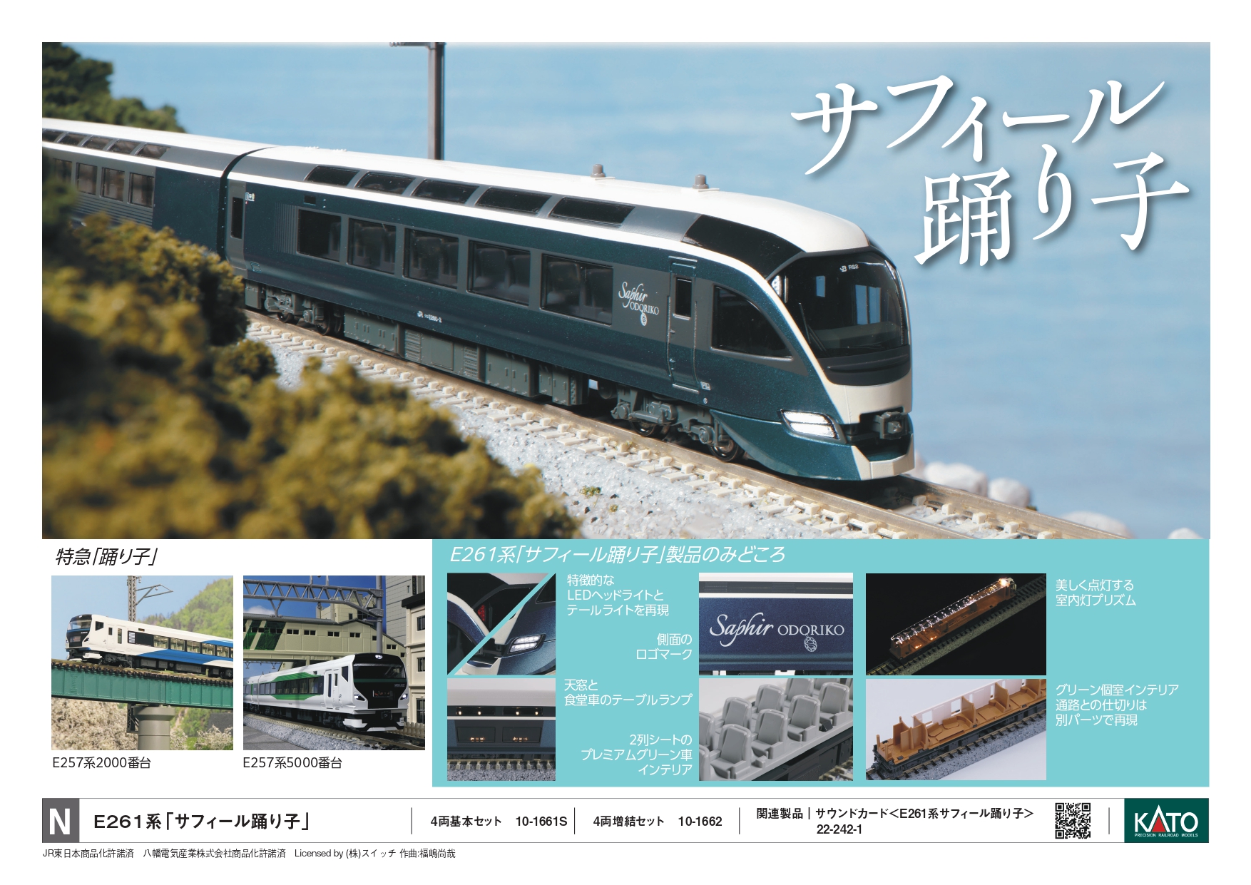 KATO 10-1661S,10-1662 E261系「サフィール踊り子」 KATO E261系