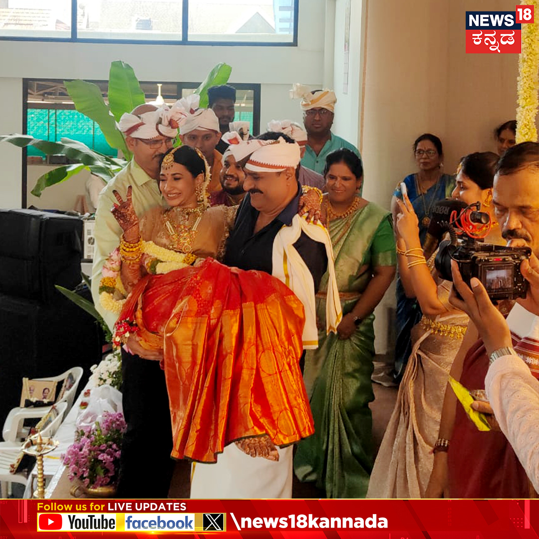 ಸಪ್ತಪದಿ ತುಳಿದ ಮಾನ್ವಿತಾ @manvitakamath gets married! #Wedding #justmarried #Sandalwood