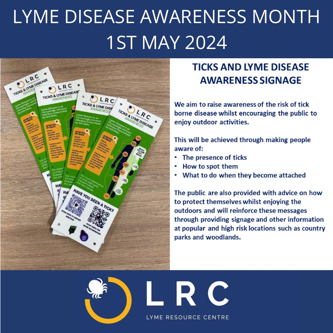 Our mission is to raise awareness of the risk of ticks & the diseases they can carry whilst encouraging everyone to enjoy outdoor activities! Follow us this May - #LymeDiseaseAwarenessMonth to learn about protecting yourself against ticks & #LymeDisease lymeresourcecentre.com