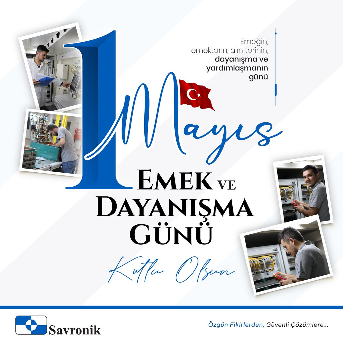 savronik's tweet photo. Savronik çalışanları başta olmak üzere, ülkemizin geleceği için var gücüyle çalışan tüm emekçilerin 1 Mayıs Emek ve Dayanışma Günü kutlu olsun! https://t.co/W0Z72cf1Gl