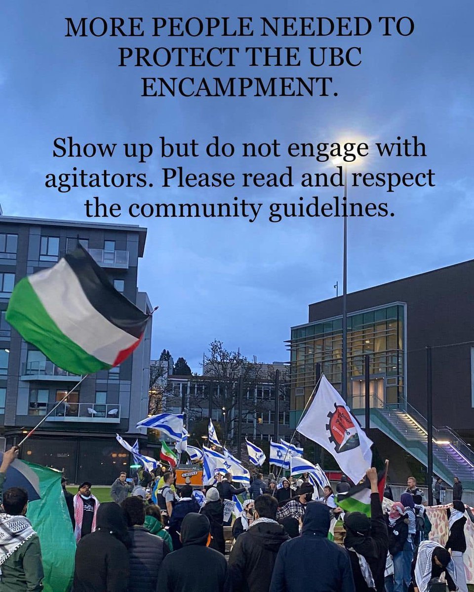 The #UBC #Encampment needs more people - Plan to stay.
 instagram.com/peoplesunivers…
#gaza #palestine #gazaunderattack #freepalestine #freepalestine🇵🇸 #CeasefireNOW #strikeforgaza #strikeforgaza🇵🇸