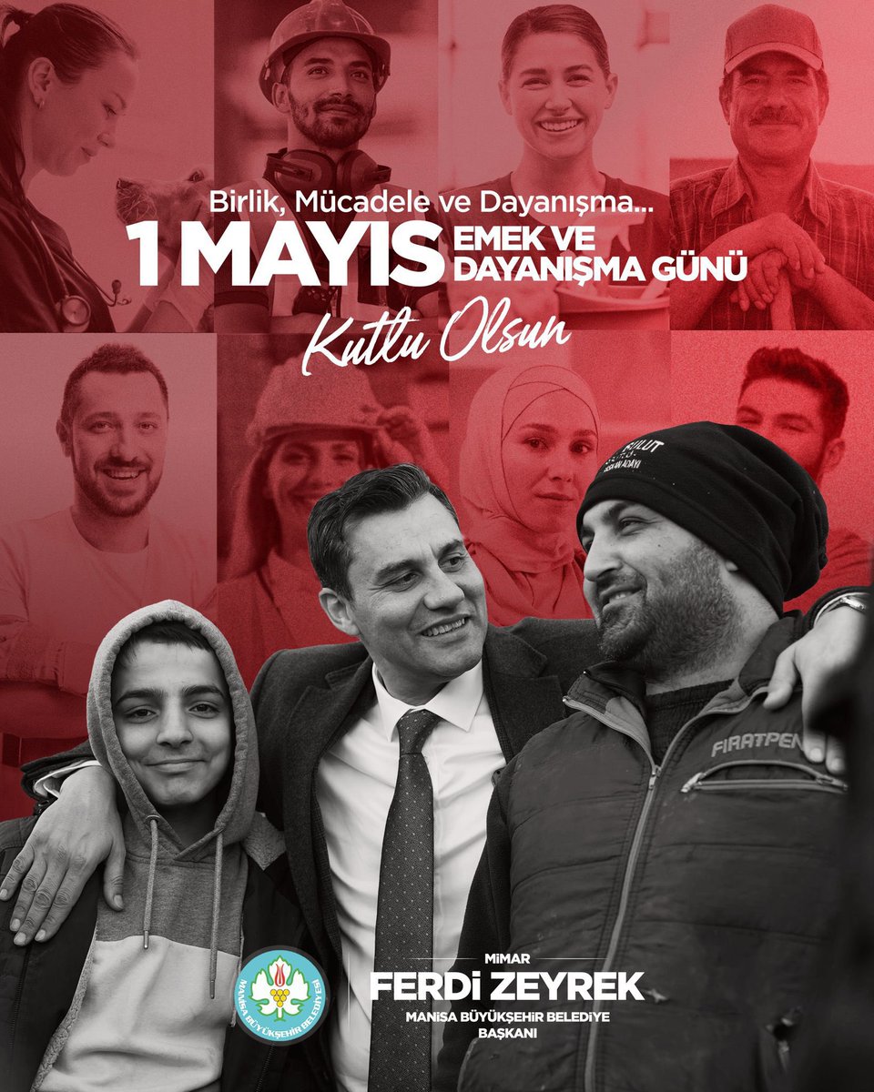 1 Mayıs; alın terinin, dayanışmanın ve birlik ruhunun simgesidir. 

Manisa’mda emeğin ve emekçinin yanında olacak çalışmalara imza atmaya kararlıyız. 

Emekçinin hak ettiği karşılığı aldığı, yıllarca vatanına hizmet ederek emekli olmuş yurttaşlarımızın yüzünün güldüğü aydınlık