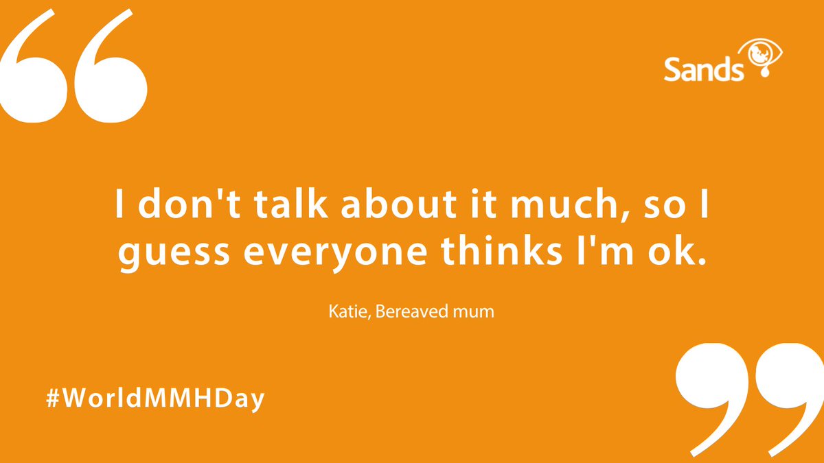 Today is World Maternal Mental Health Day. We know that #PregnancyLoss and #BabyLoss can have a huge impact on maternal mental health, and we want you to know that our support is here for you, if you need to talk 💙🧡

sands.org.uk/support 

#WorldMMHDay