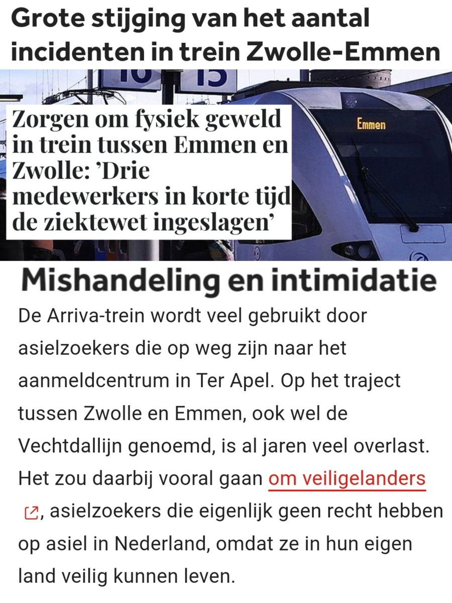 Normale Nederlanders durven de trein naar #Emmen niet meer te nemen, vanwege een doorwoekerende #asielcrisis. Ik stel voor dat we Leo Lucassen 5 keer per week dit traject laten afleggen.