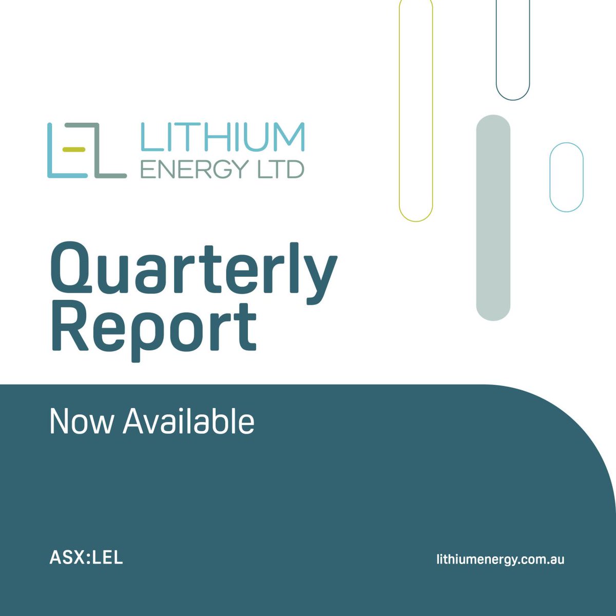 #ASXNews 

$LEL.AX reports on activities completed in the Mar 2024 quarter 

Lithium Energy and CNGR sale agreement for Solaroz #Lithium Project  

Lithium Energy and NOVONIX merger on QLD #Graphite Projects, Plans for Axon Graphite

cdn-api.markitdigital.com/apiman-gateway…
