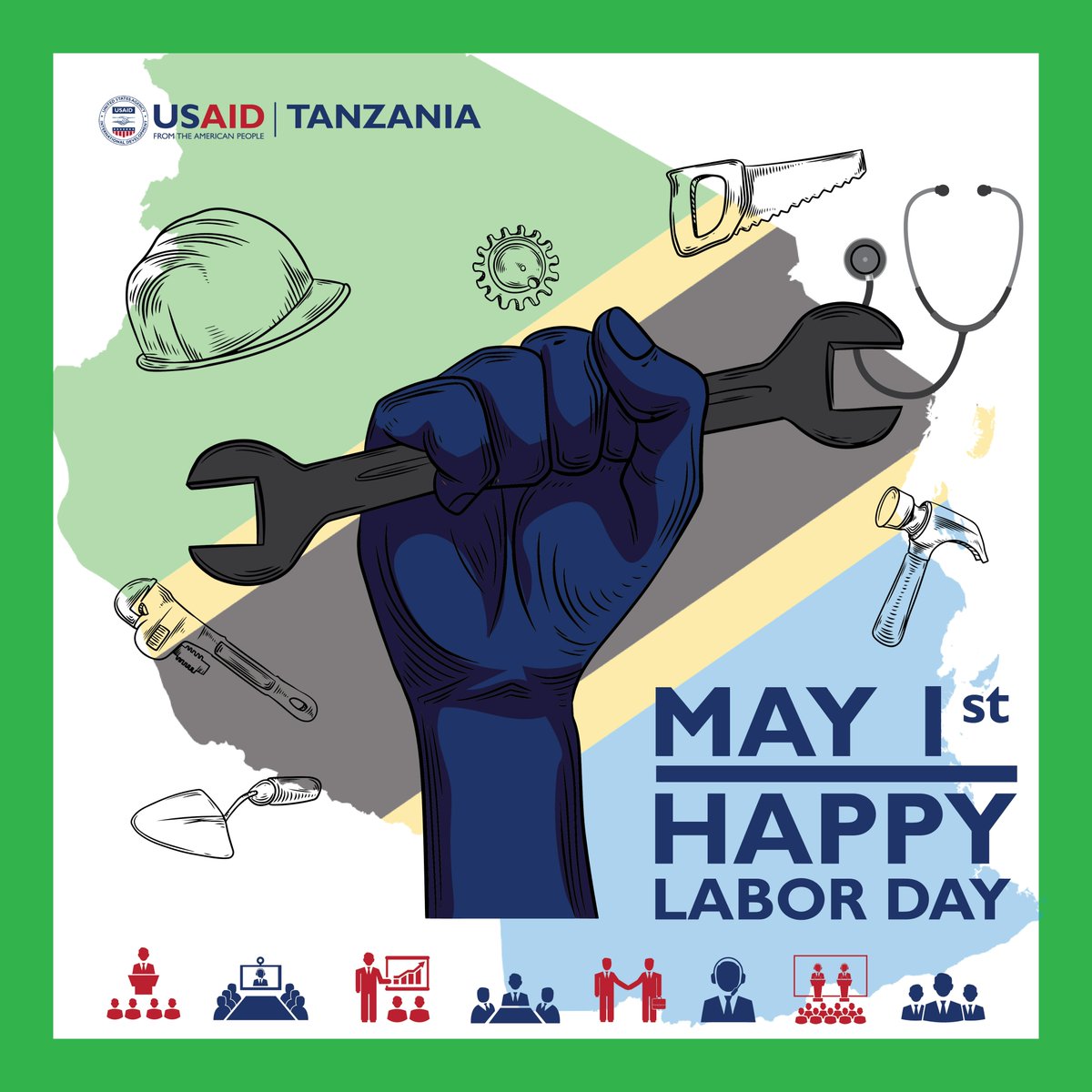 Happy Labor Day! Today, we celebrate all the hardworking staff at @USAID who work tirelessly to ensure better livelihoods for the ordinary Tanzanian. #meimosi #workersday