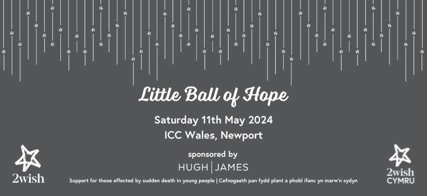 'Get on your dancing shoes 👠 @2wishcymru's Little Ball of Hope is back this month at the ICC, Newport. Find out more and grab your tickets register.enthuse.com/ps/event/Littl…'