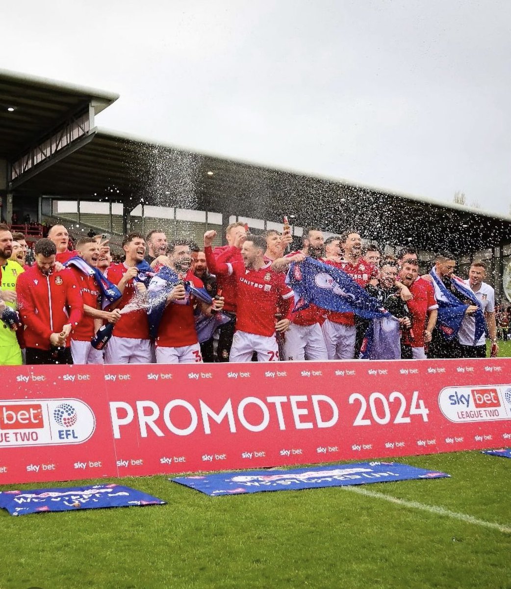 kevmulholland's tweet photo. An extremely successful and rewarding season for everyone @Wrexham_AFC
This team and football club is backed by great owners, so many dedicated hardworking staff members, supportive families and amazing fans. Proud to be part of the journey #wrexhamafc #back2backpromotion https://t.co/EiHf4UTMrH