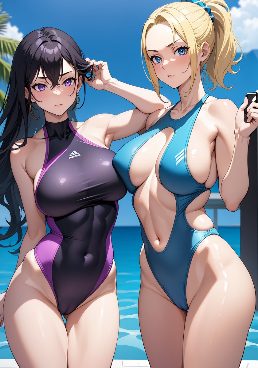 #ai #aiart #waifu #animegirl  
Zora and Amanda in swimming together