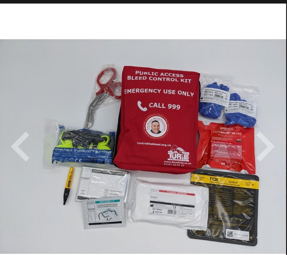 If you're ever stood near me, you're within reach of a bleed control kit. You never know when you'll be involved in an accident or worse, and a normal first aid kit will not stop catastrophic bleeding. @TheDanielBaird1