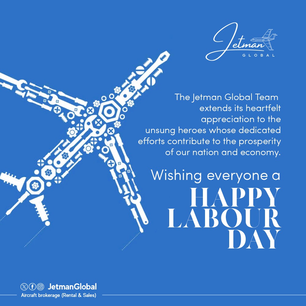 The Jetman Global Team extends its heartfelt appreciation to the unsung heroes whose dedicated efforts contribute to the prosperity of our nation and economy 💰 Wishing everyone a Happy Labour Day 🛠🔧 We still remain open, and we are here to expedite & prioritise your business…