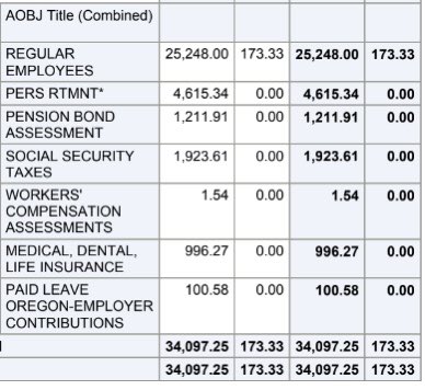 Chief of staff for @GovTinaKotek makes $25,248,00 a month. So $302,976 a year. This is what that position COSTS THE TAXPAYERS $34,097.25 per month or $409,167 a year #orpol we have reached “let them eat cake” status