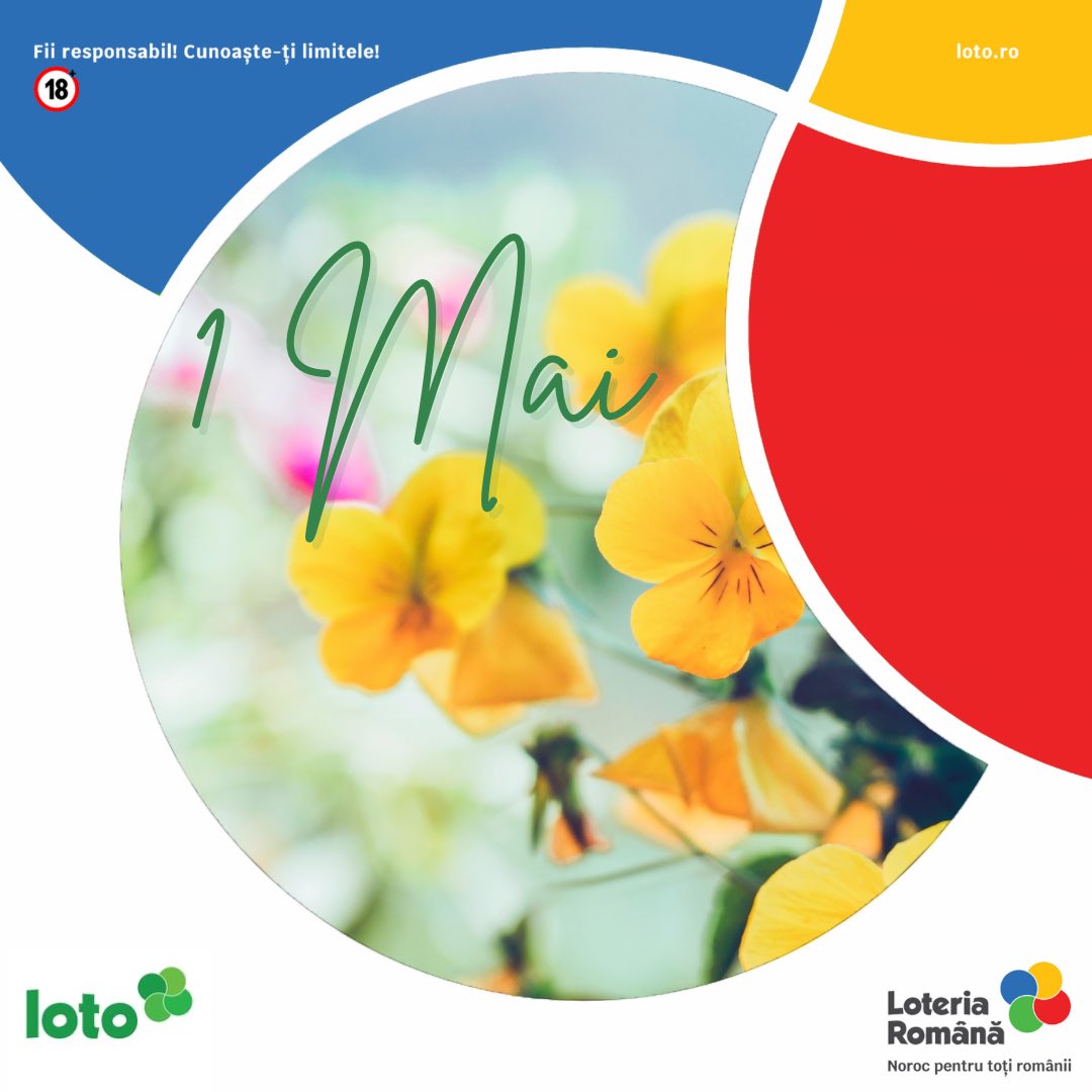Loteria Română vă urează un 1 Mai cu noroc! 
 #Mai #lamultiani #loteriaromana