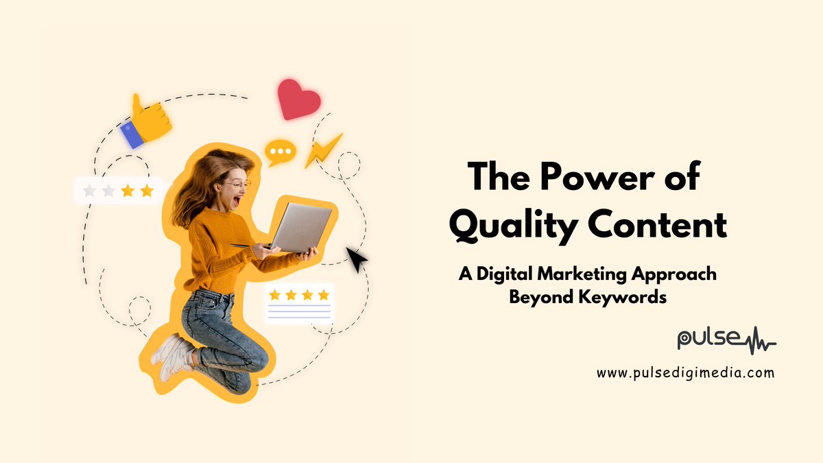 The Power of Quality Content: A Digital Marketing Approach Beyond Keywords

linkedin.com/posts/pulsedig…

Connect With Us:
pulsedigimedia.com

#QualityContent #DigitalMarketing #ContentStrategy #SEO #AudienceEngagement #ContentCreation #KeywordOptimization