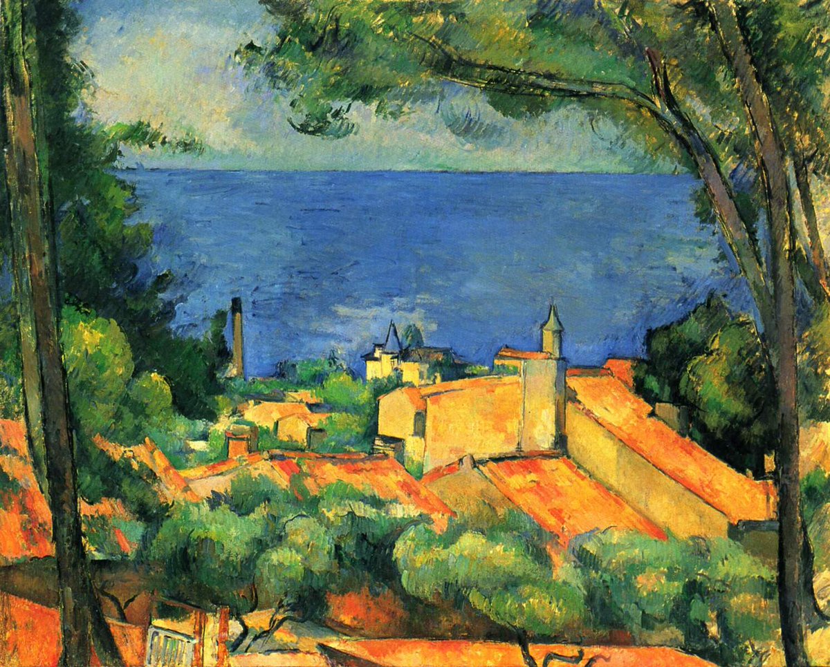 L'Estaque with Red Roofs, 1885 botfrens.com/collections/43…