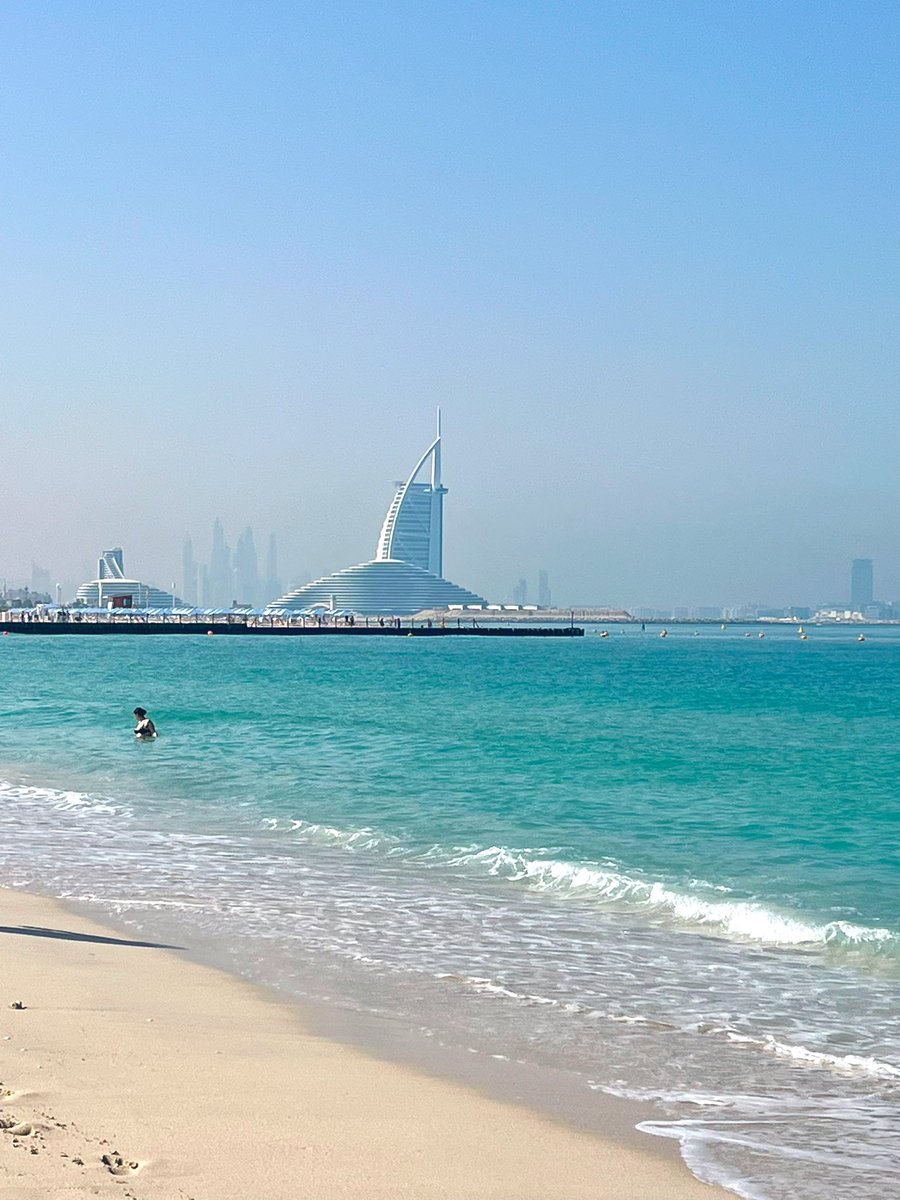 Taking a walk on the Jumeirah beach is extremely therapeutic! 💙 beautiful views of the iconic Burj Al Arab in Jumeirah, Dubai. Just breathe, be in the moment. #Dubai #travel #Emirates #UAE #beachvibes #MentalHealthAwareness #MentalHealthMatters #visitdubai #Jumeirah #sea🇦🇪