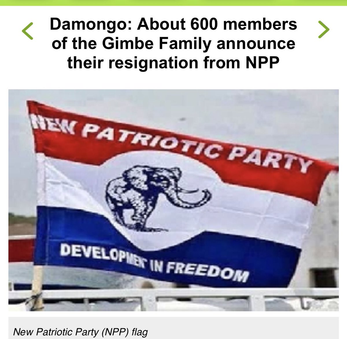 About 600 hundred members of the Gimbe Family from the Dange's gate have announced their resignation from the NPP in protest of what they said are the partial roles being played by Savannah Regional Minister Saeed Muhazu Jebril in the Damongo Chieftaincy affairs.