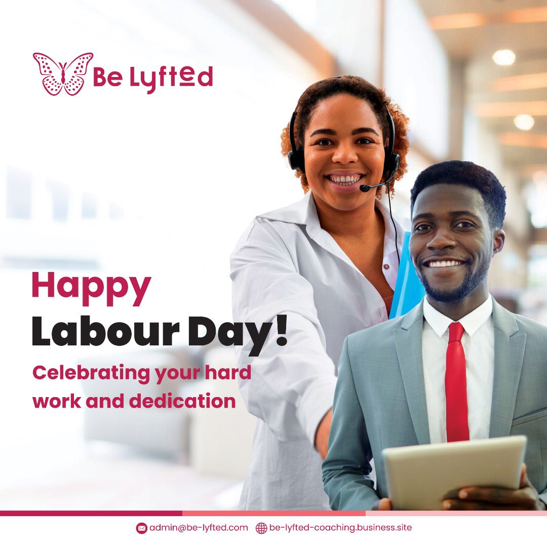 Happy Labour Day! Today, we celebrate your hard work and dedication to making yourself and the people around you better. We celebrate you choosing to push a step further towards a refined and a better version of yourself.

Happy Labour Day!

#belyftedafrica
#labourday