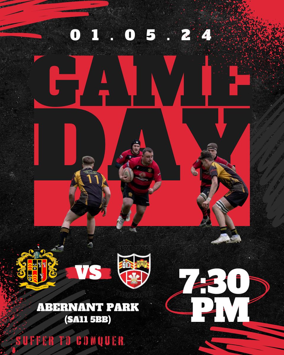 🏉GAME DAY🏉 We’re straight back into action tonight with the visit of @RfcMorriston at Abernant Park. It was a tough outing down Maes Collen so should be another cracker tonight. Please come and support our boys as they look to push for the league 💪🏻🇩🇪