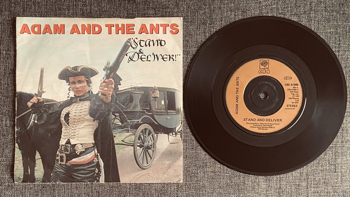 1 May 1981

Bought this copy on its first week at number one 

Adam and the Ants 
Stand And Deliver 

@NewWaveAndPunk #adamandtheants #newwave #music #80s #vinylsingle #vinylcommunity #records @adamaofficial