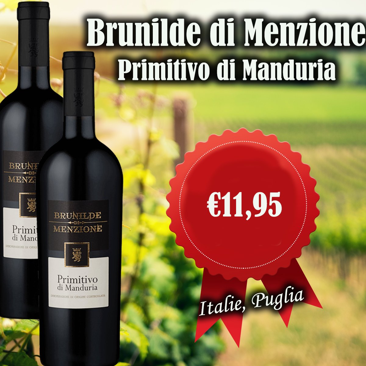 Brunilde di Menzione Primitivo di Manduria DOC
wijnhandelgrandcave.nl/nl/1435-brunil…
 #wijn #wine #winelover #vino #instawine #winestagram #genieten #winelife #wijntje #winetime #wijnisfijn #food #winegeek