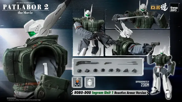 GokinMr's tweet photo. [Info e Preordini] Threezero Ingram Unit 1 Reactive Armor Version. PATLABOR 2 the Movie – Robo Dou. https://t.co/wpXxHljibr #threezerojp #機動警察パトレイバー #patlabor  #MobilePolicePatlabor #manga #anime #mecha  #Threezero https://t.co/2MidyDSaFz
