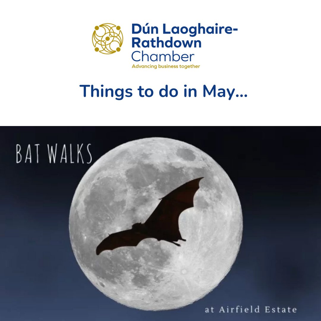 There's so much to do in the DLR region in May. First up is Bat Walks (for age 14+) in Airfield Estate. airfield.ie/events/bat-wal…