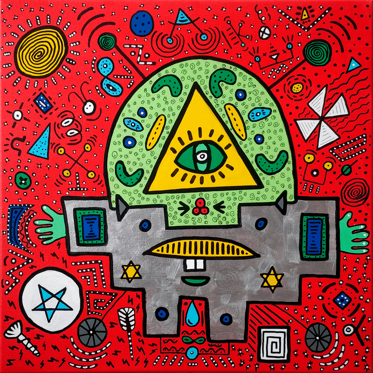 GM Cosmic Souls☀️

I'll be a bit off the radar for the next 15 days. It's a mix of vacation and missions to the Universe. 

Big things are coming, and I can't wait to share the news with you!🚀🌌

'5th Dimension'

IRL included: acrylic on canvas 60cm x 60cm

Open to offers 🔗👇