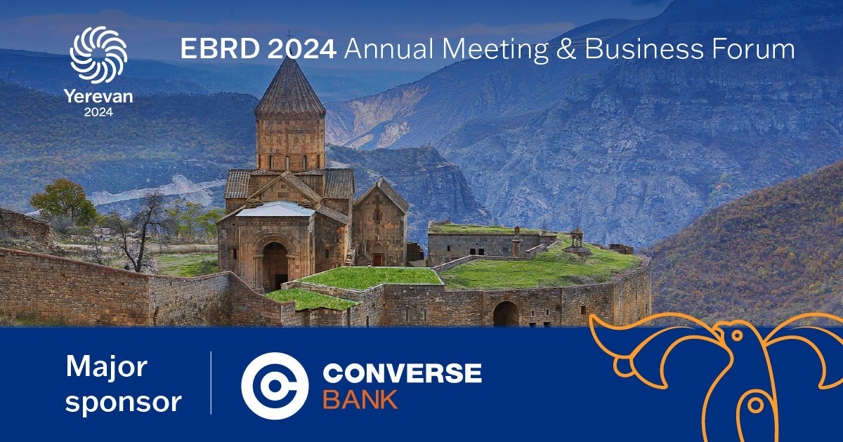 Thank you to Conversebank, our Major sponsor of the EBRD 2024 Business Forum. #EBRDam

W/ @Converse_Bank