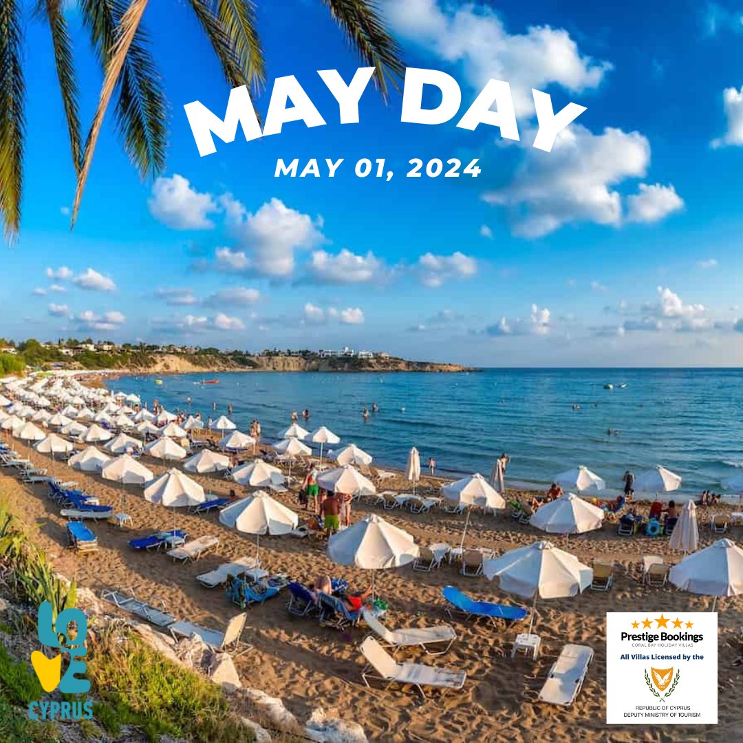 Celebrate all your hard work & Labor with a day at the beach. Wishing you well wherever you are in the world. #prestigebookings #visitcyprus #visitpaphos #visitpeyia