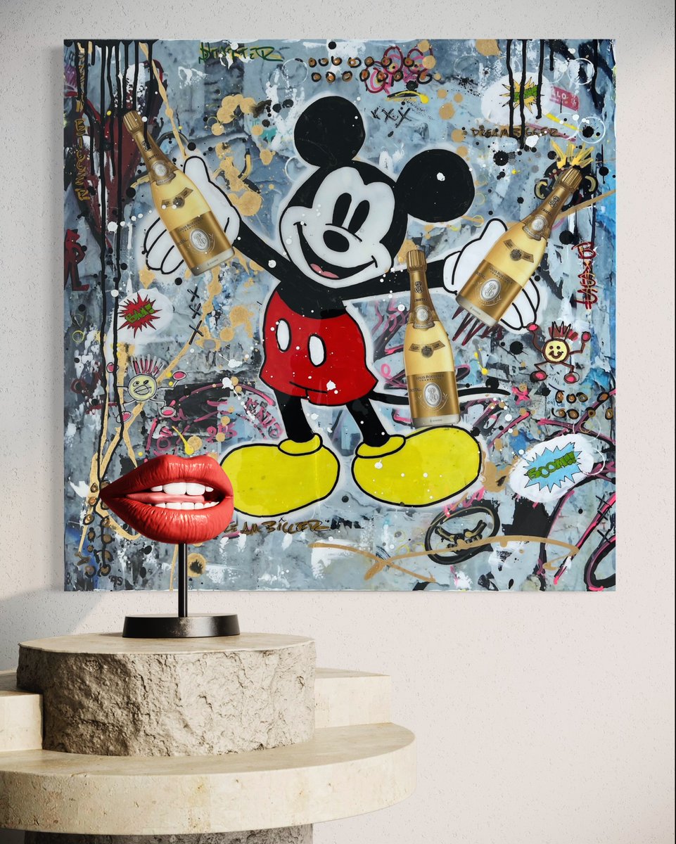 ''It's a lot of bling to play with. You got to have the bling.'' ~ Serena Williams
Get Your Art Fix!
'Bling' by Greg Beebe, 2023 bit.ly/3pbSLKF
Series: It's A Celebration
#popart #MickeyMouse #celebration #sucess #bling #champagne #friendship #love #artgallery #buyart