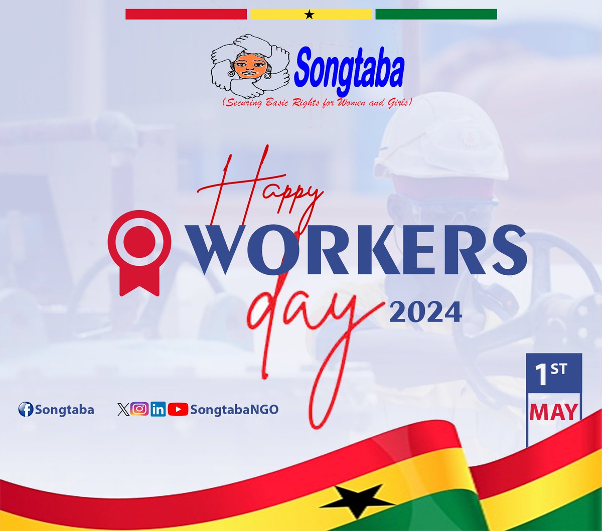 As we celebrate this day to commemorate the efforts of workers in this nation, @SongtabaNGO wishes all Ghanaian workers particularly staff of the Songtaba a happy workers Day celebration. We appreciates workers for their continuous effort to nation building. #workersday2024