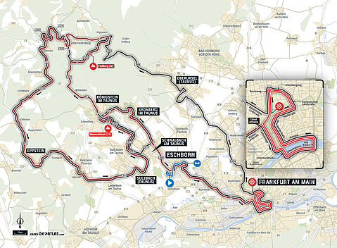 Eschborn-Frankfurt 🇩🇪 2024! A race that can be won by sprinters and by puncheurs. It all depends on how they ride the two times up the Feldberg and the three times up the Mammolshain. #Radklassiker