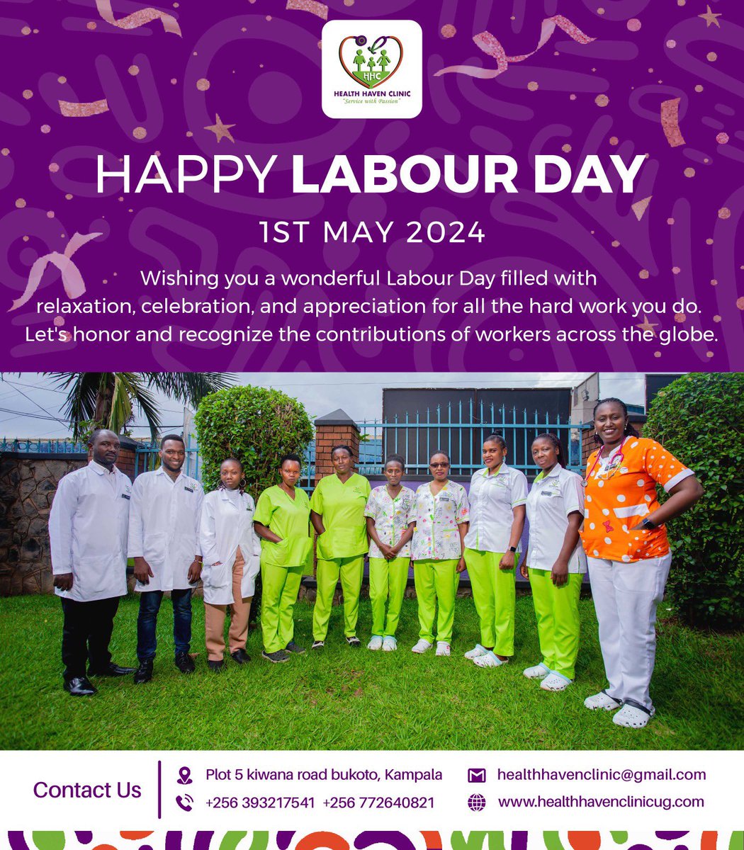 Today, we celebrate the hard work and dedication of workers across all sectors. Your contributions to society are invaluable, and we extend our gratitude for your tireless efforts. Remember to take some time to rest and prioritize your health. #HealthHavenClinicUg